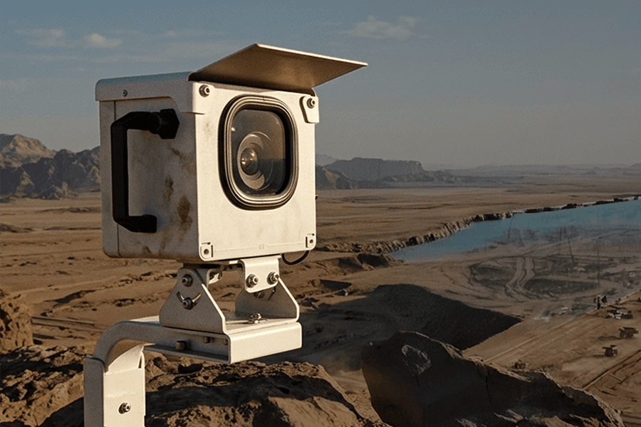 A rugged Buildcam TL solar-powered timelapse camera